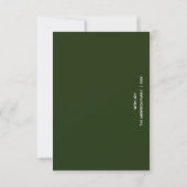 Minimal CELEBRATE | Forest Green Holiday Greeting Kaart (Achterkant)