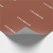 Minimal CELEBRATE | Terracotta Holiday Cadeaupapier (Hoek)