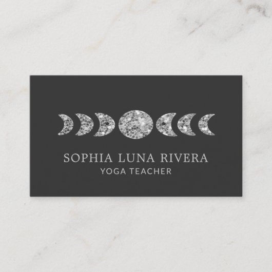 Minimal Celestial Moon Phases Visitekaartje (Voorkant)