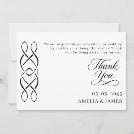 Minimal Celtic Knot Wedding Thank You Card Bedankkaart