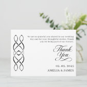 Minimal Celtic Knot Wedding Thank You Card Bedankkaart (Staand voorkant)