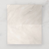 Minimal Champagne Pearl Bow Wedding Escort Plaatskaartje (Binnenkant ongevouwen)