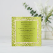 Minimal Champaigne Gold Black Confetti Sepia Green Kaart (Staand voorkant)
