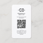 Minimal Chef Elegant Cateraar Houten Lepel Wit Visitekaartje (Achterkant)