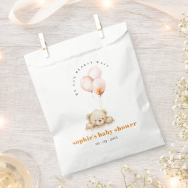 Minimal Chic Blush Bearly Wait Balloon Baby shower Bedankzakje