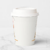 Minimal Chic Blush Bearly Wait Balloon Baby shower Papieren Bekers (Links)