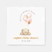 Minimal Chic Blush Bearly Wait Balloon Baby shower Servet (Voorkant)
