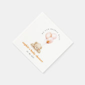 Minimal Chic Blush Bearly Wait Balloon Baby shower Servet (Hoek)