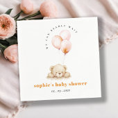 Minimal Chic Blush Bearly Wait Balloon Baby shower Servet