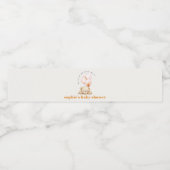 Minimal Chic Blush Bearly Wait Balloon Baby shower Waterfles Etiket (Enkel label)