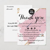 Minimal Chic: Boetiek Dank je Kaart (Voorkant / Achterkant)