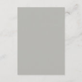 Minimal & Chic Grey Modern Simple Wedding Details Informatiekaartje (Achterkant)