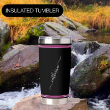 Minimal Chic Handgeschreven naam Zwart Wit Hot Pin