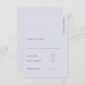 Minimal & Chic Light Blue Modern Simple Wedding RSVP Kaartje (Voorkant / Achterkant)
