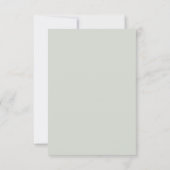Minimal & Chic Light Sage Modern Simple Wedding RSVP Kaartje (Achterkant)