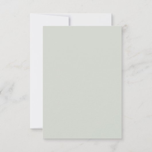 Minimal & Chic Light Sage Modern Simple Wedding RSVP Kaartje (Achterkant)
