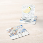 Minimal Chic Santorini Griekenland Waterverf bruil Kartonnen Onderzetters (Insitu)