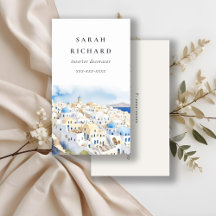 Minimal Chic Santorini Griekenland Waterverf