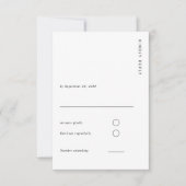 Minimal & Chic White Modern Simple Wedding RSVP Kaartje (Voorkant)