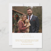 Minimal Chic Winter Christmas Tree Photo Wedding Save The Date (Achterkant)