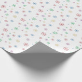 Minimal Christmas Coloured Snowflakes Packaging Cadeaupapier (Hoek)
