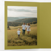 Minimal Christmas Family Arch Photo Drieluik Aankondiging (Binnenzijde eerst)