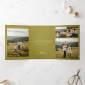 Minimal Christmas Family Arch Photo Drieluik Aankondiging (Binnen)