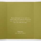 Minimal Christmas Family Arch Photo Drieluik Aankondiging (Binnenkant midden)