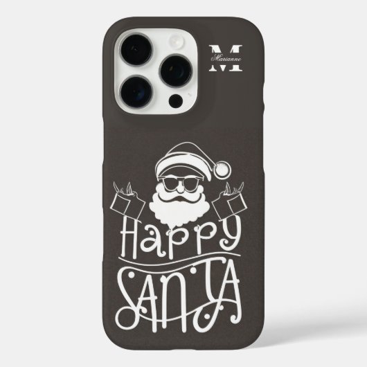 Minimal Christmas gepersonaliseerde naam en initia Case-Mate iPhone Case (Achterkant)