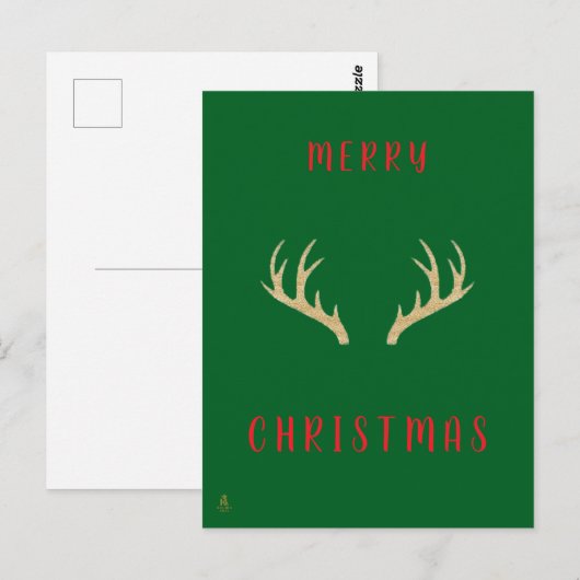 Minimal Christmas Line Art Tree | KaliraArts Briefkaart (Voorkant / Achterkant)