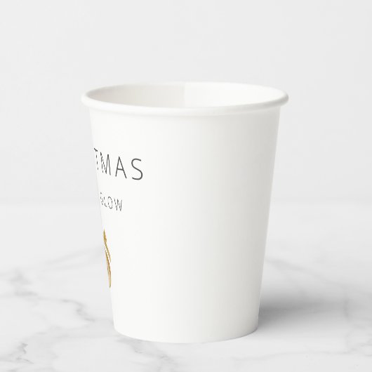 Minimal Christmas Line Art Tree | KaliraArts Papieren Bekers (Links)