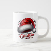 Minimal Christmas Mug | Line Art Tree | KaliraArts Grote Koffiekop (Rechts)