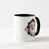 Minimal Christmas Mug | Line Art Tree | KaliraArts Mok (Voorkant rechts)