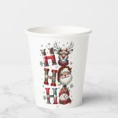 Minimal Christmas Mug | Line Art Tree | KaliraArts Papieren Bekers (Voorkant)