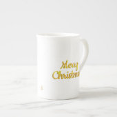 Minimal Christmas Mug | Line Art Tree | KaliraArts Porselein Kop (Voorkant rechts)