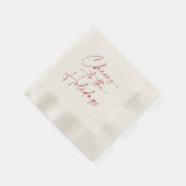 Minimal Christmas Napkin “Cheers to the Holidays” Servet (Hoek)