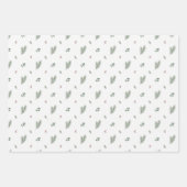 Minimal Christmas Pattern, Pine, Berries Inpakpapier Vel (Voorkant 3)