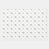Minimal Christmas Pattern, Pine, Berries Inpakpapier Vel (Voorkant)