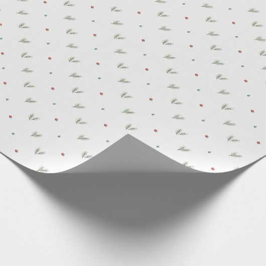 Minimal Christmas Pattern, Scandinavian Pine Cadeaupapier (Hoek)