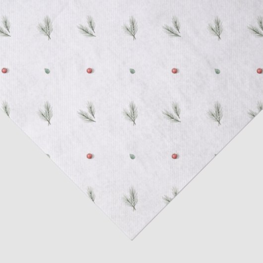 Minimal Christmas Pattern, Scandinavian Pine Tissuepapier (Detail)