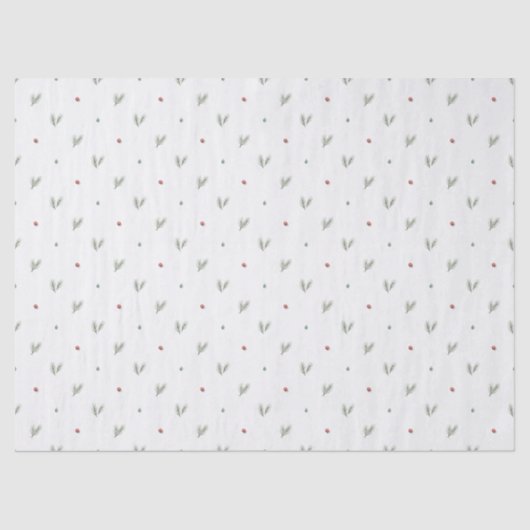 Minimal Christmas Pattern, Scandinavian Pine Tissuepapier (Voorkant)