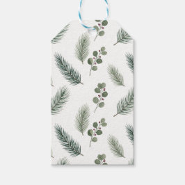 Minimal Christmas Pine Pattern, Scandi Style Cadeaulabel