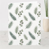 Minimal Christmas Pine Pattern, Scandi Style Kaart (Voorkant)