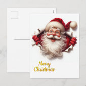 Minimal Christmas Postcard | Line Art  | KalirARTS Feestdagenkaart (Voorkant / Achterkant)