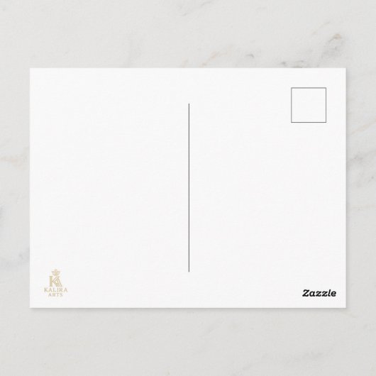 Minimal Christmas Postcard | Line Art Tree | Kalir Briefkaart (Achterkant)