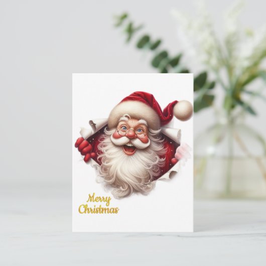 Minimal Christmas Postcard | Line Art Tree | Kalir Briefkaart (Staand voorkant)