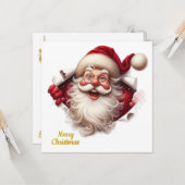 Minimal Christmas Postcard | Line Art Tree | Kalir Kaart (Voorkant / Achterkant in situ)