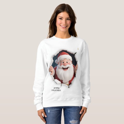 Minimal Christmas Sweatshirt | Modern Holiday Aest (Voorkant volledig)