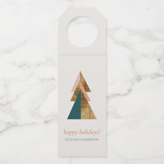 Minimal Christmas Tree Bottle Hanger Labels (Voorkant)