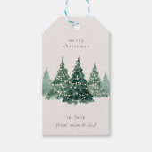 Minimal Christmas Tree Gift Tag Cadeaulabel (Voorkant)